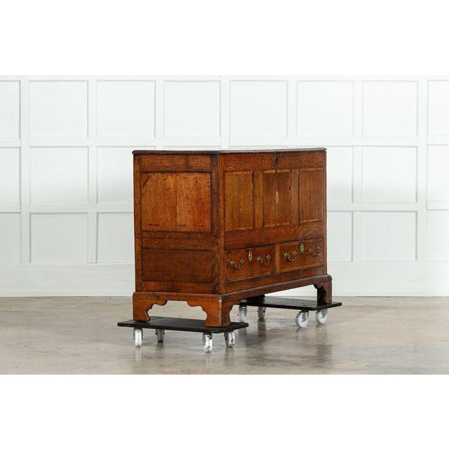 Circa 1780 george iii english oak mule chest w114 x d50 x h83 cm weight 47 kg