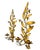 Mid-Century Modern Vintage Italian Gilt Tole Floral Wall Sconces, Pair – Hollywood Regency / Italian Provincial For Sale - Image 3 of 9