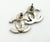 Contemporary Chanel Classic Silver CC Crystal Moscova Piercing Earrings, Pair For Sale - Image 3 of 4
