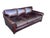 1980s Restoration Hardware Medium Brown Leather Sofa With Feather-Filled Cushions For Sale - Image 5 of 10