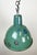 Industrial Green Enamel Factory Lamp, 1960s For Sale - Image 9 of 16