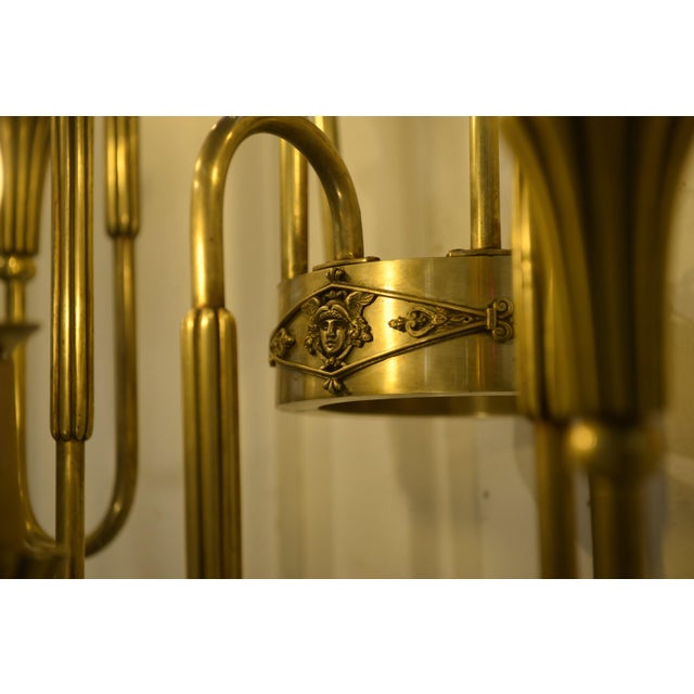 Monumental Bronze Wall Sconce, 1940s For Sale - Image 4 of 15