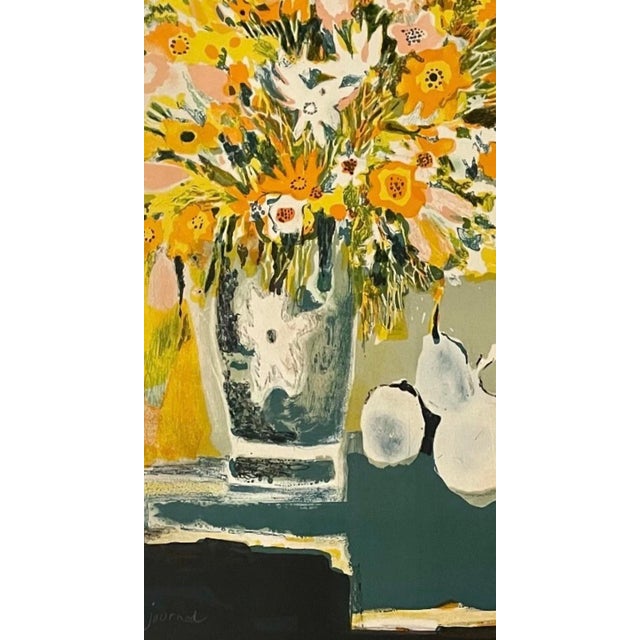 1970s Monique Journod Signed French Floral Serigraph, 43/260 For Sale - Image 5 of 7
