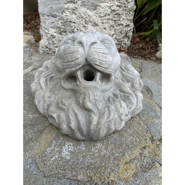 Vintage 1980’s Lion Head Garden or Fountain Sculpture - Made in Italy For Sale - Image 11 of 18