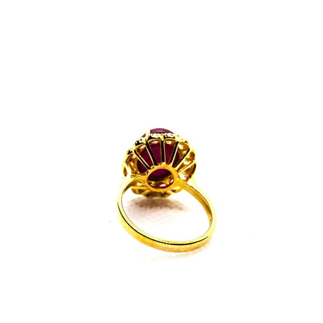 Bochic “Capri” Vintage Natural Ruby & Natural Topaz Retro Ring Set In 18K Gold For Sale In New York - Image 6 of 10
