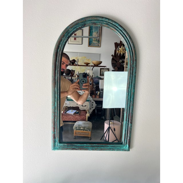Vintage Lee & Sharon Jones Sculptural Art Mangrove Copper Console Table W/ Mirror/ Sold For Sale - Image 4 of 12