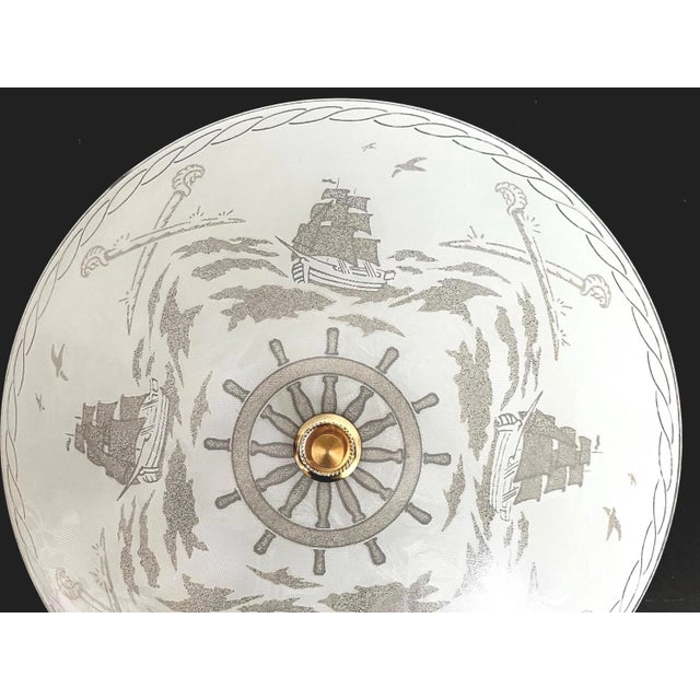 Mid 20th Century 1960s Nautical Ships Flush Light For Sale - Image 5 of 16