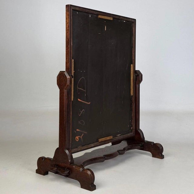 Wood 20th Century Arts and Crafts Oak Dressing Mirror, 1890s For Sale - Image 7 of 15
