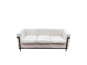 LC2 3-Sofa in Leather by Le Corbusier for Cassina, 1980s