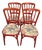 Vintage Thonet Style Bentwood Bistro Chairs With Grape Leaf Upholstery For Sale