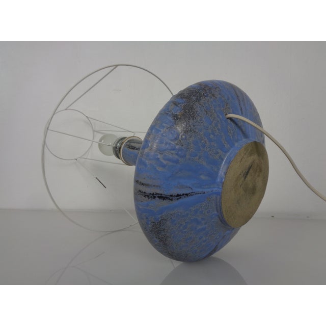 Black Studio Ceramic UFO Table Lamp from Otto Keramik, Germany, 1970s For Sale - Image 8 of 16