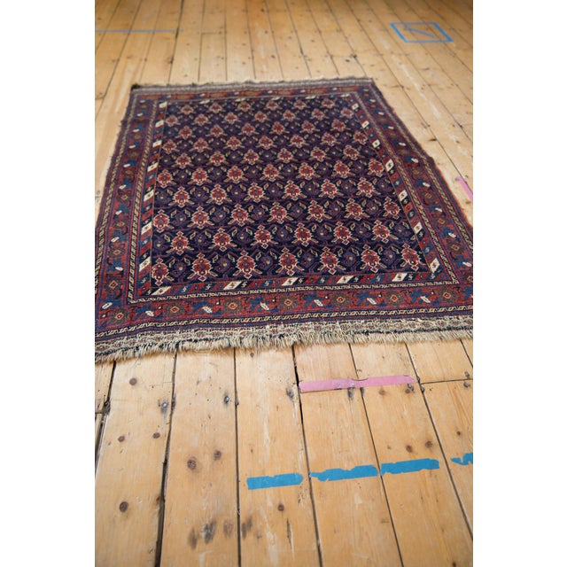 Shabby Chic Antique Afshar Rug - 3'11" x 5'5" For Sale - Image 3 of 9