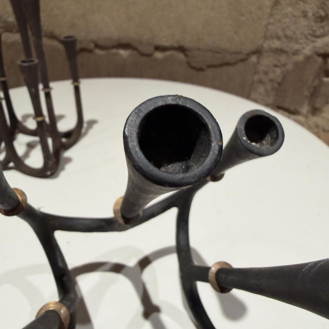 Rare Jens Quistgaard for Dansk Spider Candelabra Cast Iron Denmark For Sale - Image 14 of 16
