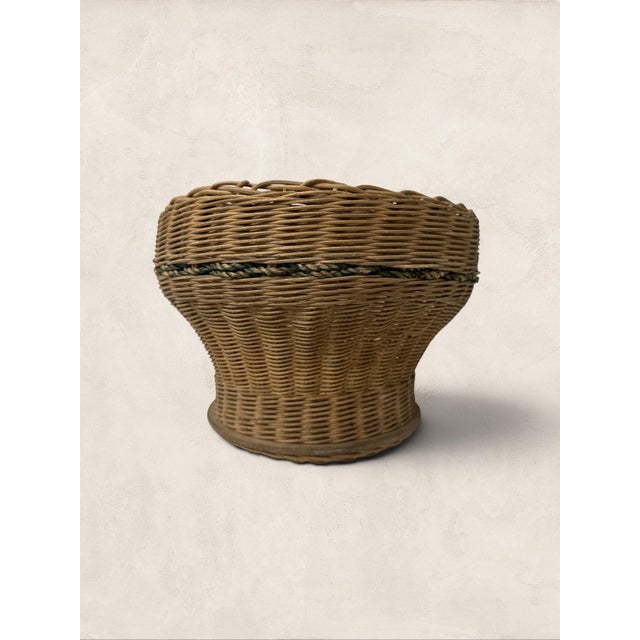 Vintage English Woven Basket Planter For Sale - Image 4 of 4