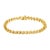 This glamorous 10k yellow gold plated link bracelet showcases 36 round cut diamonds that sparkle along the length of the...
