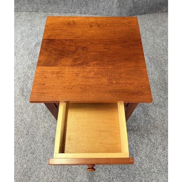 Pair of One-Drawer Cherry Side Tables by the Woodshed For Sale - Image 9 of 14