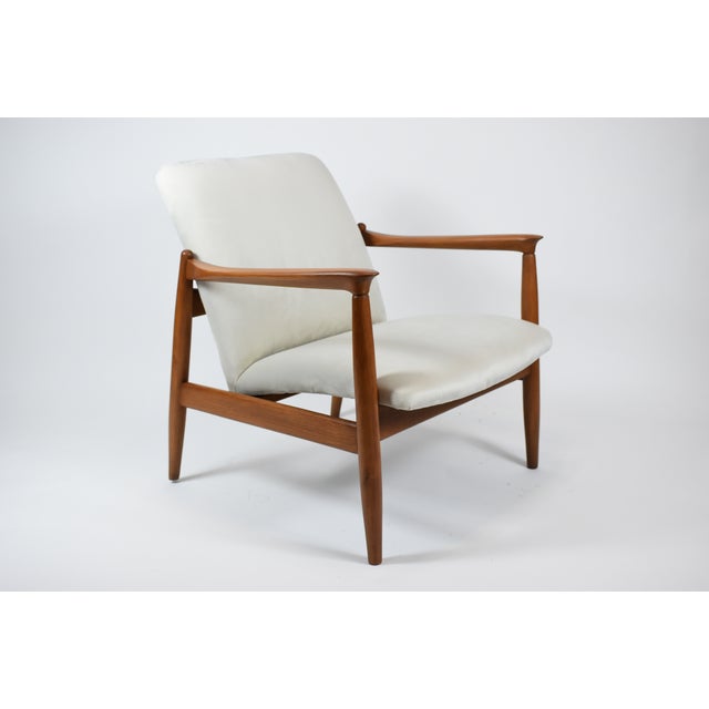 Beige Vintage Beige Fabric Armchair by E. Homma, 1960s For Sale - Image 8 of 12