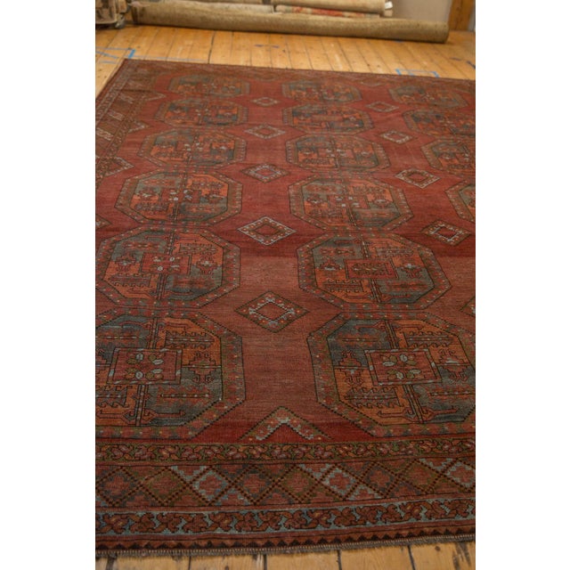 Vintage Distressed Ersari Carpet - 8'4" X 10'10" For Sale - Image 9 of 9