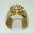 Gerard Yosca Gold Plate & Rhinestone Cuff Bracelet With Lion Motif For Sale - Image 9 of 12