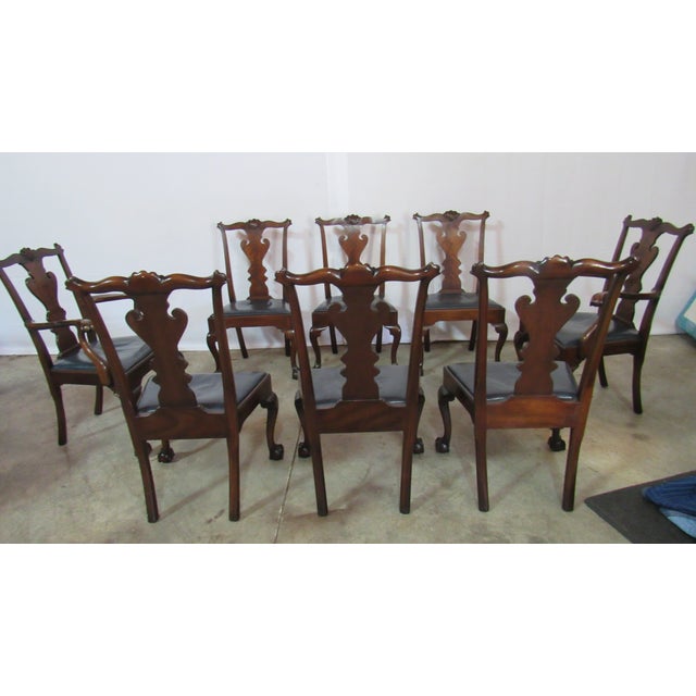 Item: Chippendale Dining Room Chairs Details: Rare Set of Eight Great Designer Look/Quality Piece Flame Mahogany Claw Feet...