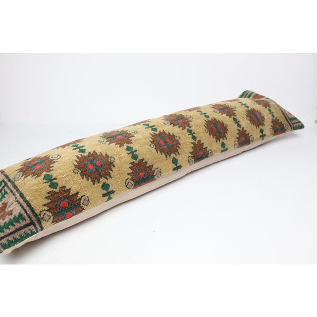 Art Deco Handwoven Bohemian Home Decor Turkish Rug Pillow Cover -12'' X 45'' For Sale - Image 3 of 9
