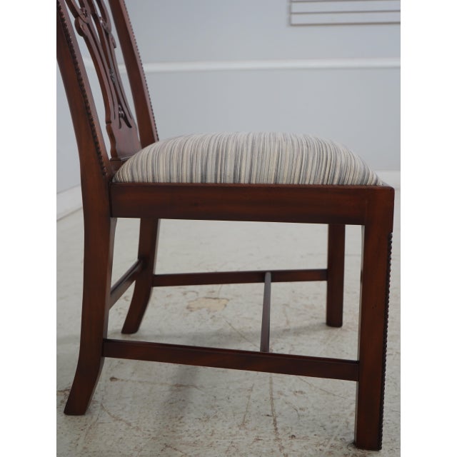 Set of 4 Maitland Smith Mahogany Regency Style Chairs For Sale - Image 9 of 18