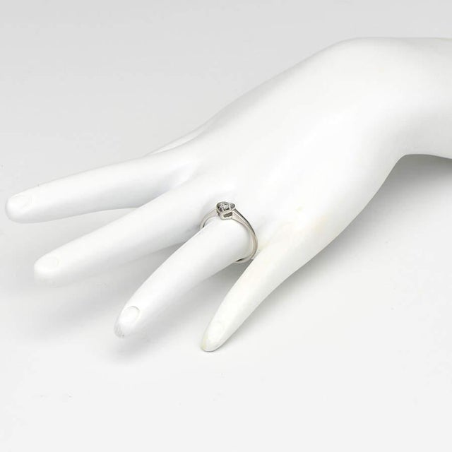 2000 - 2009 Platinum Petite Diamond(0.07) Heart Ring, size 7 For Sale - Image 5 of 5