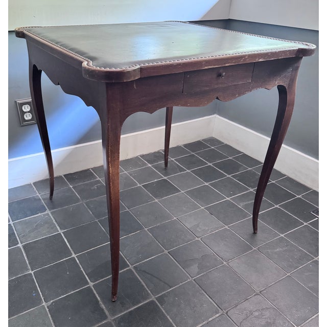 1930s Louis XV Style Game Table With Leather Nail Head Top For Sale In Saint Louis - Image 6 of 17