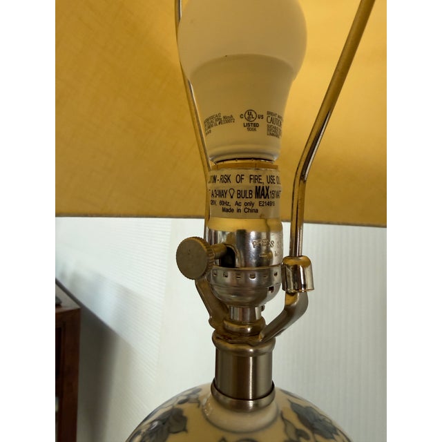 Ceramic Blue + White Porcelain Table Lamp For Sale - Image 7 of 11