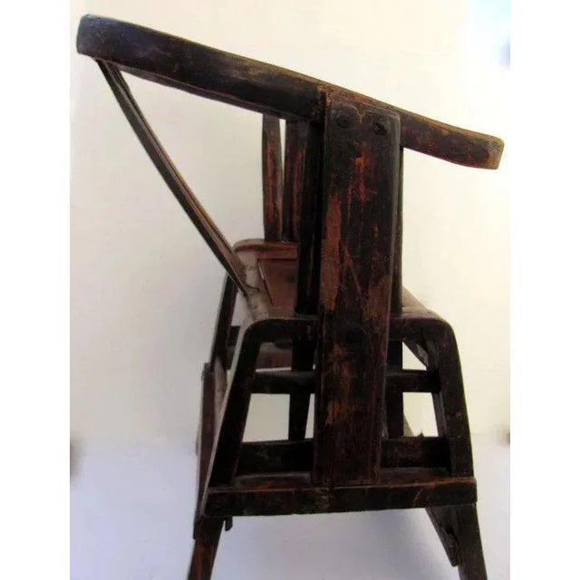 Chinese Horseshoe back Arm Chair For Sale In Denver - Image 6 of 7