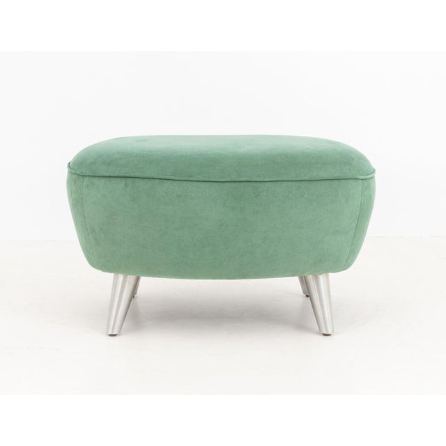 Vladimir Kagan Barrel Swivel Chair and Ottoman For Sale - Image 10 of 13