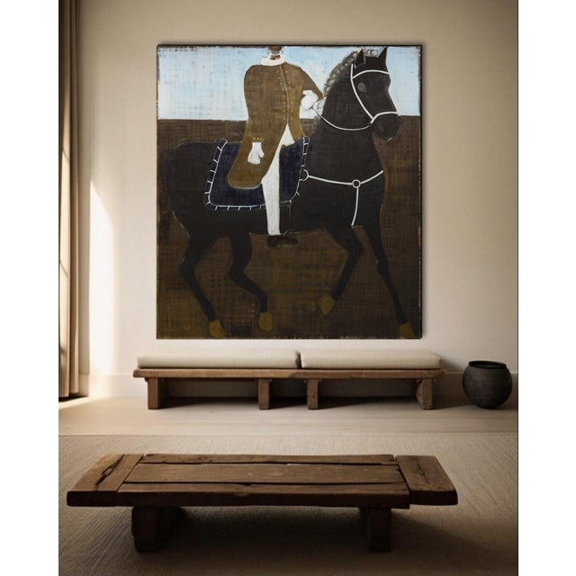 Contemporary Equestrian Portrait. Large Horse Oil Painting 200 X 180 Cm For Sale - Image 4 of 12