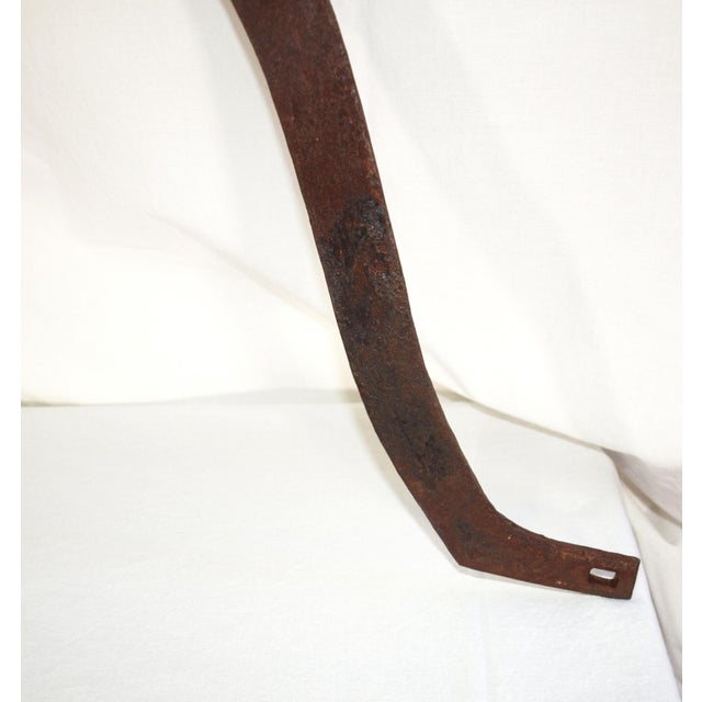 Religious 1700’s Hand Forged Iron Arch With Cross For Sale - Image 3 of 5