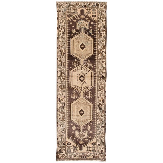 Vintage Hamadan Handmade Wool Runner For Sale In New York - Image 6 of 6