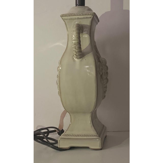Transitional 2000s Ceramic Lamp Grape Motif Nos For Sale - Image 3 of 11