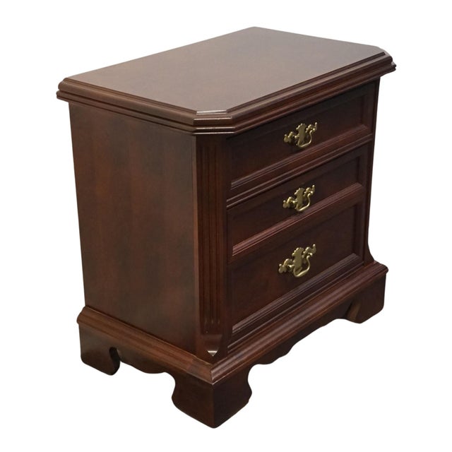 BASSETT FURNITURE Eden House Collection Solid Cherry Traditional Style 26" Two Drawer Nightstand 2083-0270 26" High 26.5"...