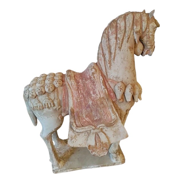Tang Dynasty Terracotta Pottery Parade Horse, For Sale