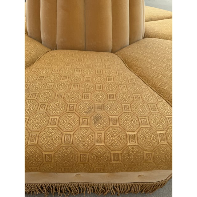 Vintage Italian Art Deco Style Circular Borne Conversation Settee For Sale - Image 10 of 12