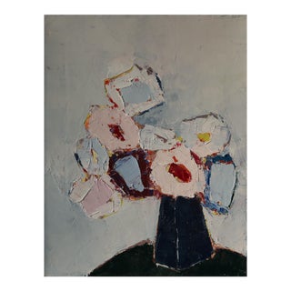 Bill Tansey "Mixed Floral" Abstract Floral Painting Oil on Canvas For Sale