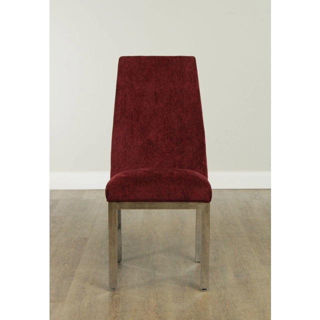 Mid-Century Modern 1970's Mid Century Modern Chrome Frame Upholstered Dining Chairs - Set of 4 For Sale - Image 3 of 13