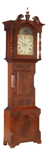 Mahogany Longcase Clock attributed to Jas Wharrie Otley