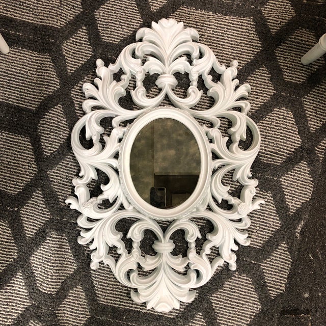 Vintage Scroll Oval Mirror For Sale - Image 10 of 10