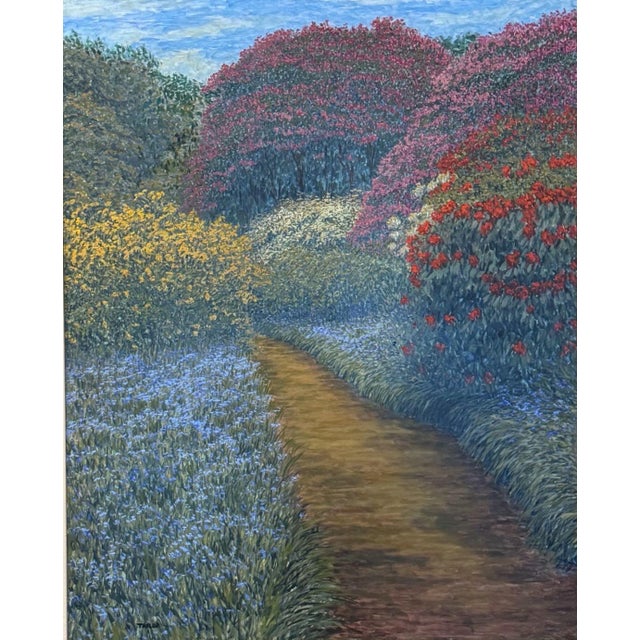 Oil on canvas Signed lower left. 51” x 61”. Very good condition. No apparent damage to artwork or to frame. Lawrence...