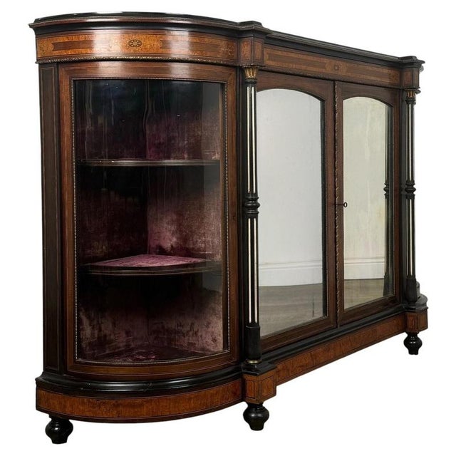19th Century Victorian Burr Walnut Credenza For Sale - Image 3 of 11