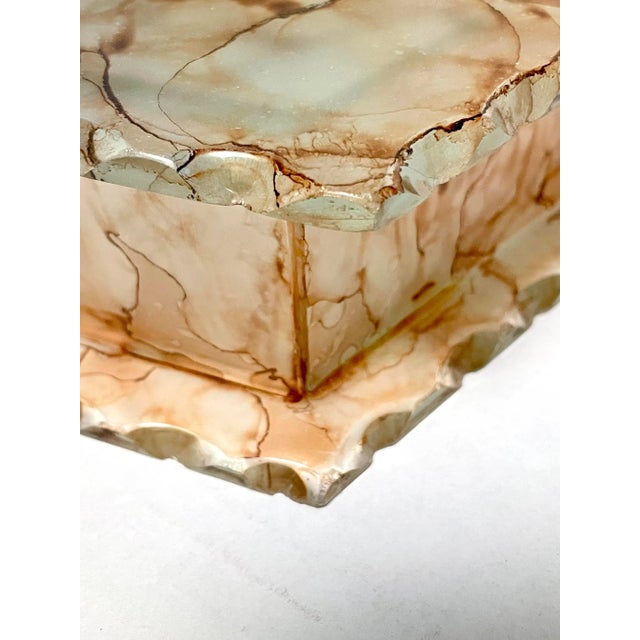 1980s Vintage Creazioni Silvestri Murano All Glass Covered Box For Sale - Image 9 of 10