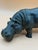 Traditional Late 20th Century Solid Cast Iron Hippopotamus Sculpture With Green Patinated For Sale - Image 3 of 11