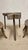 1940s Vintage Sculptural Wooden Table and Two Chairs with Hand-Carved Loop Backrests, 1940s, Set of 3 For Sale - Image 5 of 18