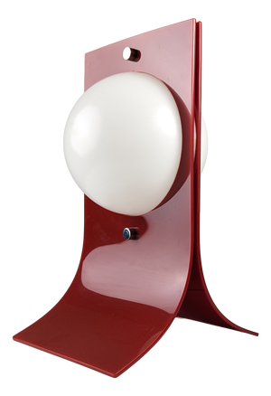 Red Acrylic Area Type Table Lamp attributed to Neal Small, 1960s