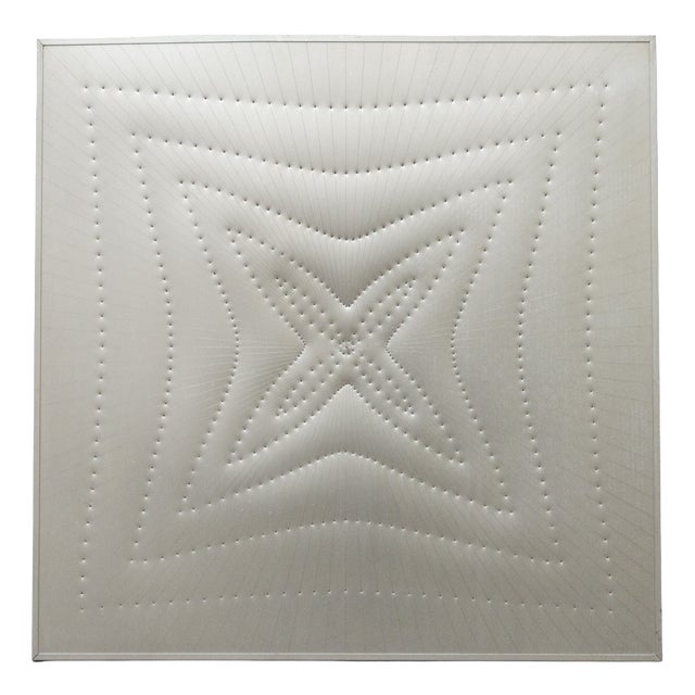Peck Blenda, Geometric Composition, Work on Aluminum Panel, 1970s For Sale