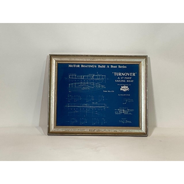 Motor Boating Blueprint of Sailboat Turnover For Sale - Image 4 of 7